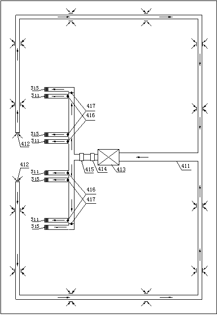 Air conditioning energy saving system for strengthening natural ventilation