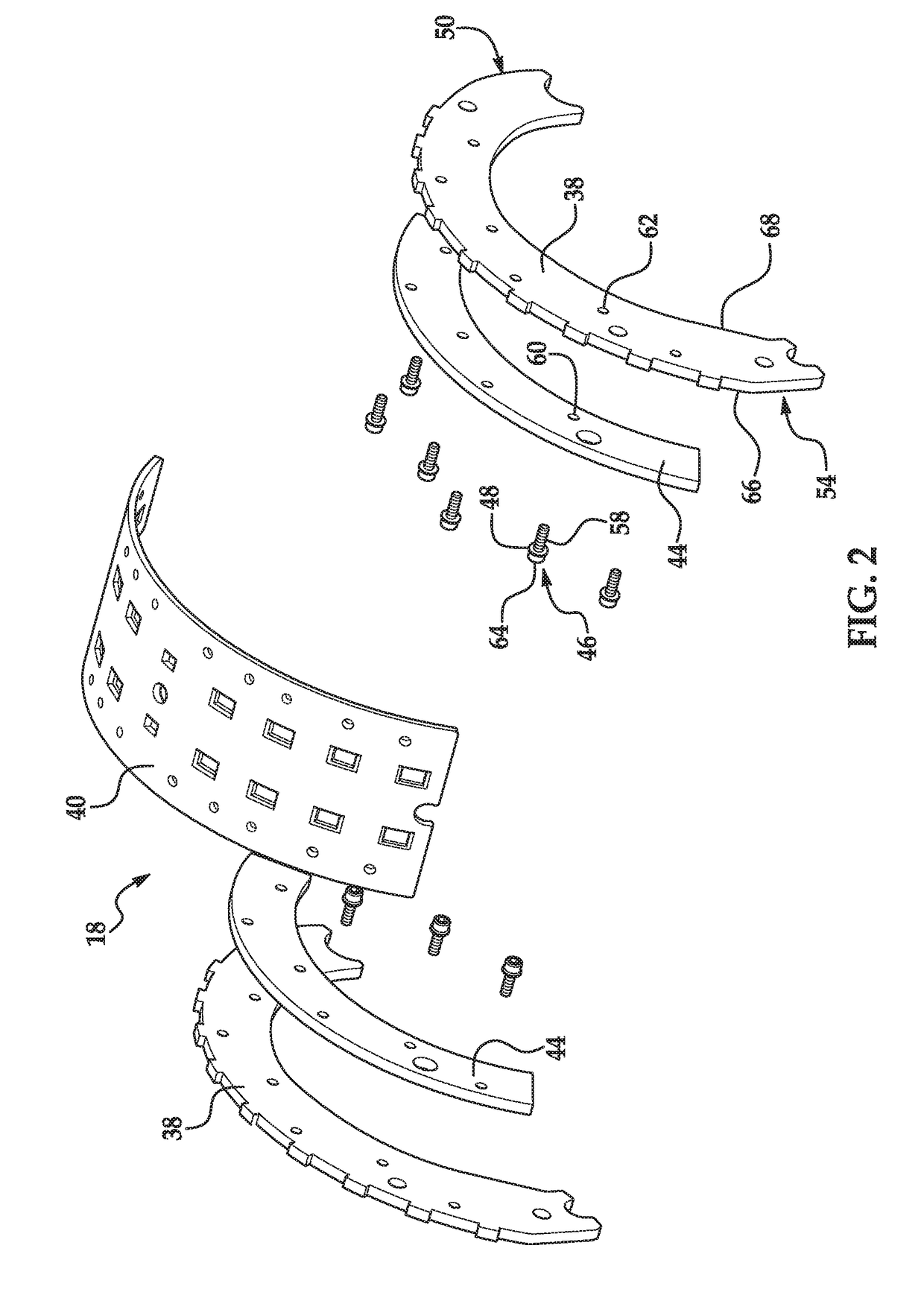 Noise dampening brake shoe for a drum brake