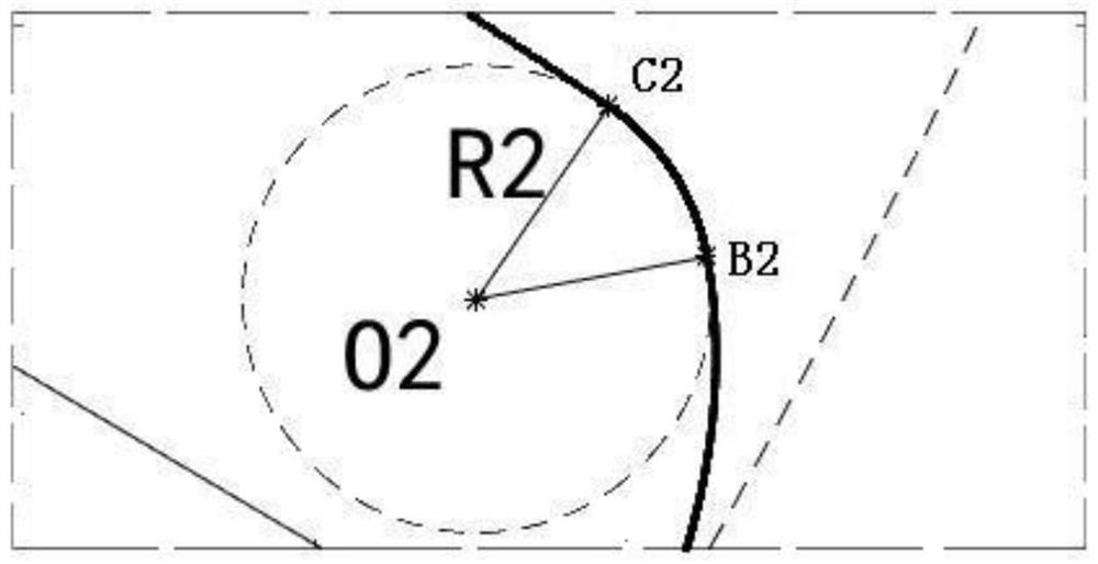 Rotor end face tooth profile of high-temperature-resistant double-screw machine