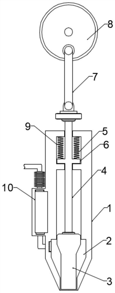 A hole sowing mechanism and vegetable seed sowing device