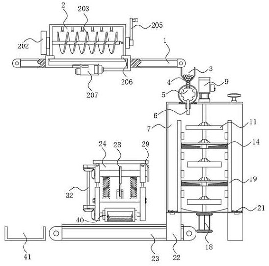 Production device with drying and polishing functions for processing Bodhi fruit hand strings