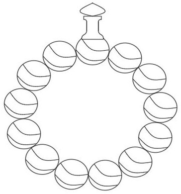 Production device with drying and polishing functions for processing Bodhi fruit hand strings