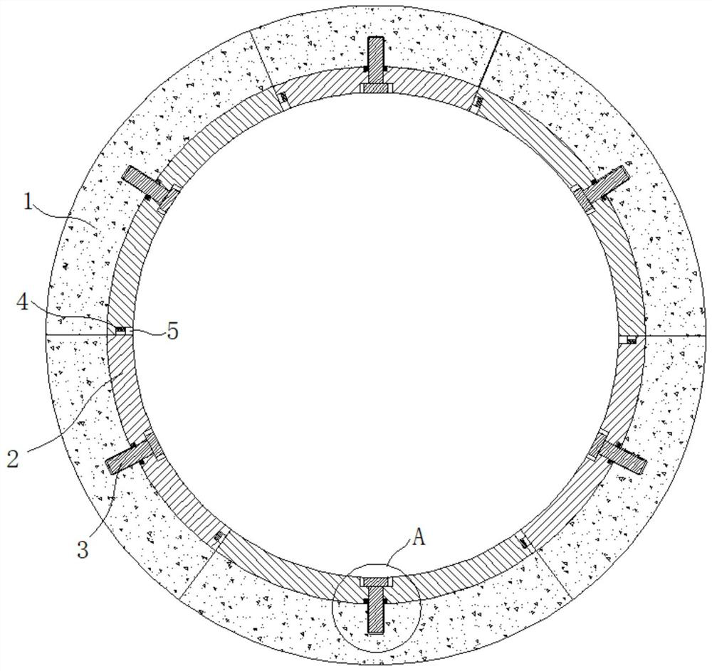 Shield interval tunnel connection channel segment supporting structure