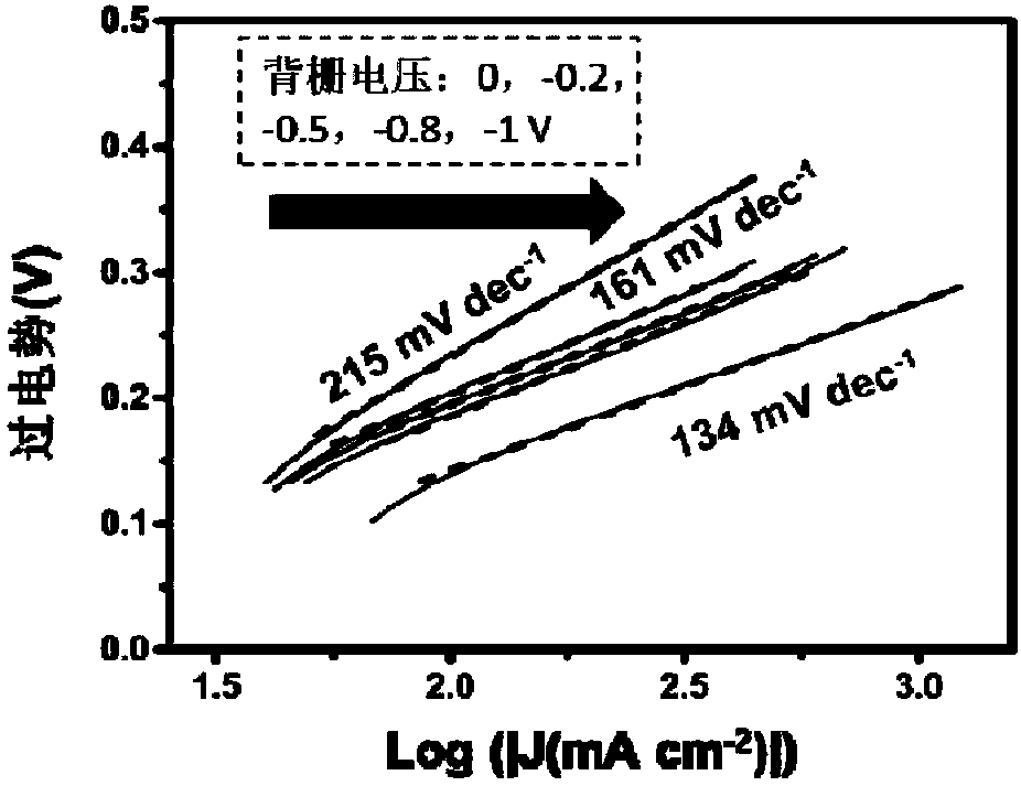 Preparation method of field-effect electrocatalytic hydrogen production device