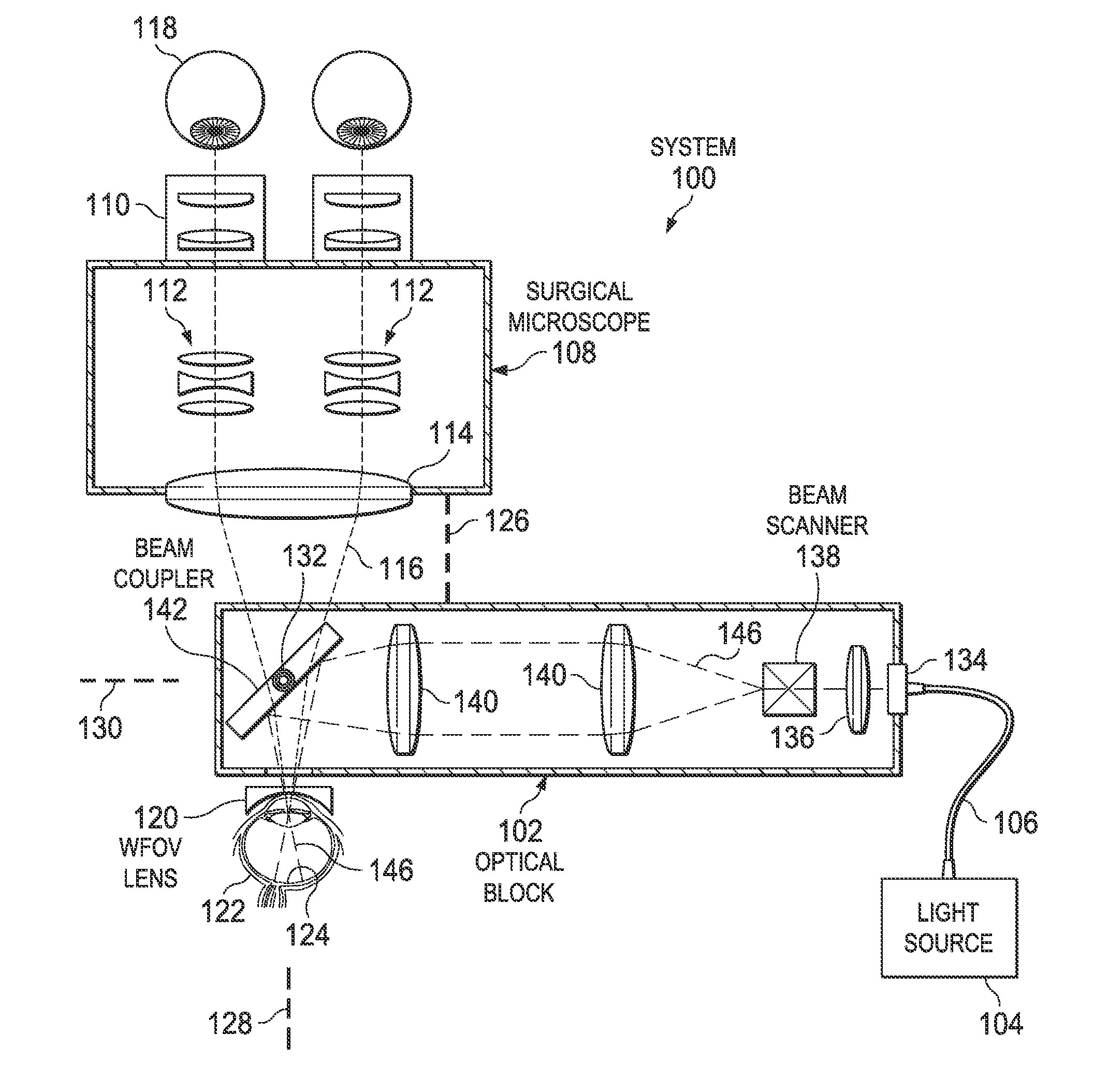 Movable wide-angle ophthalmic surgical system