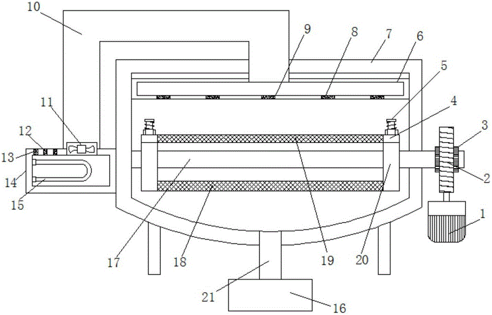 Herba ixeris drying device