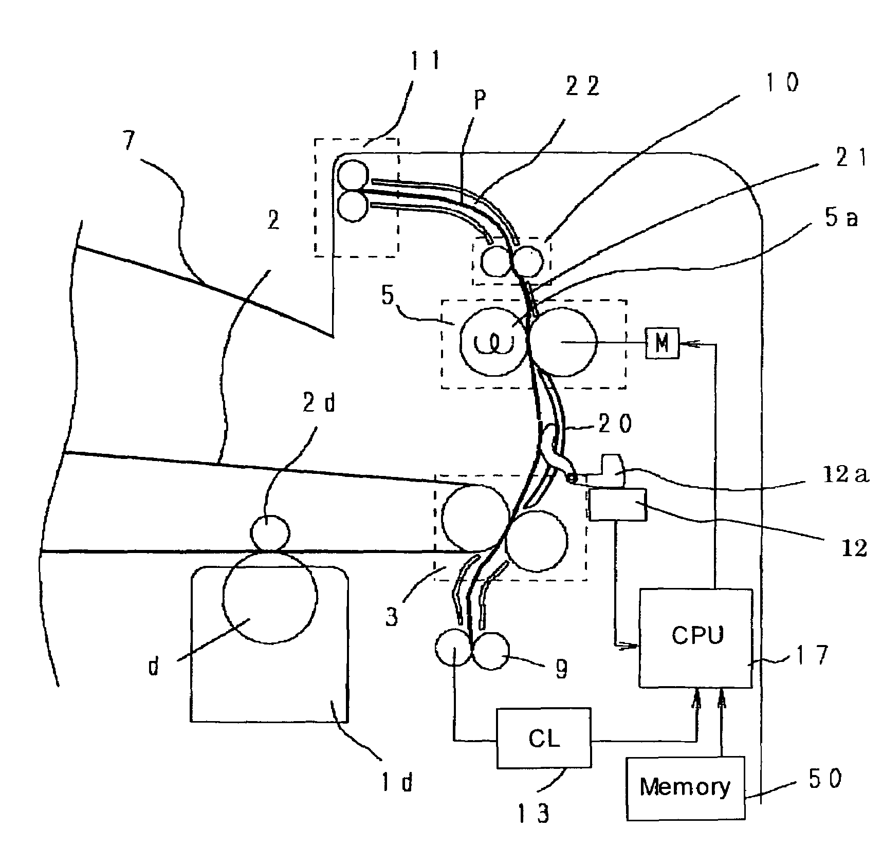 Image forming apparatus with conveyance speed control based in part on loop detection