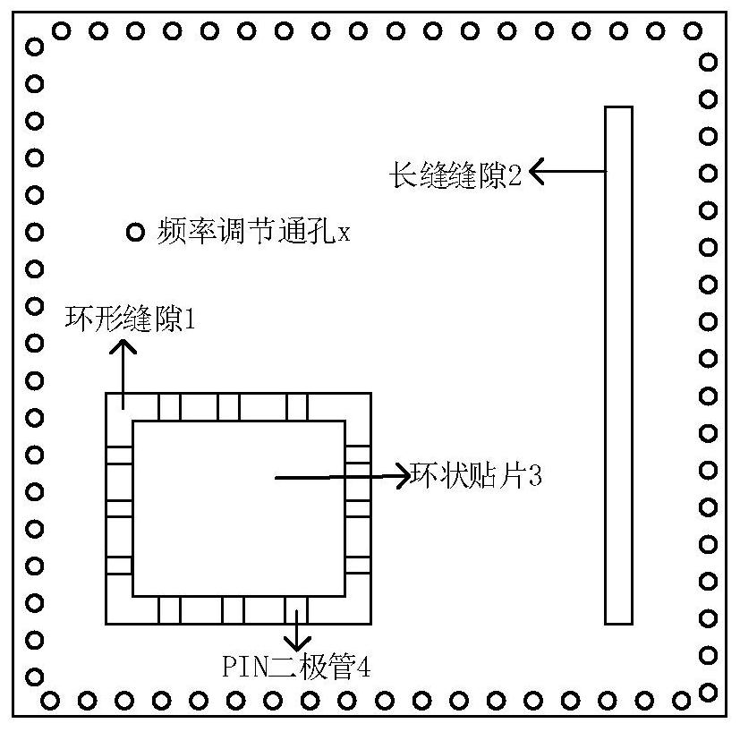 Frequency reconfigurable antenna based on substrate integrated waveguide and preparation method thereof