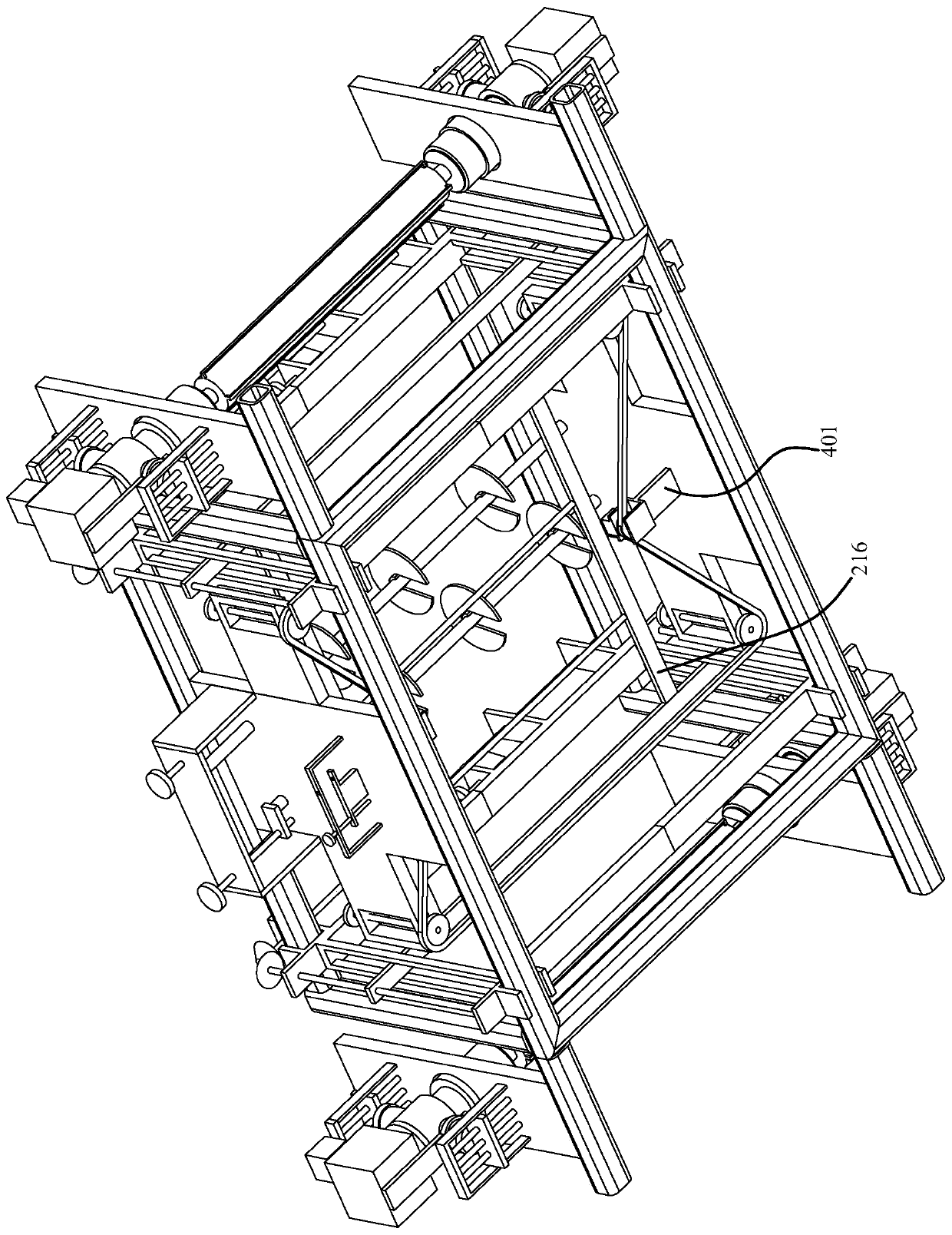 Non-woven fabric forming and cutting device