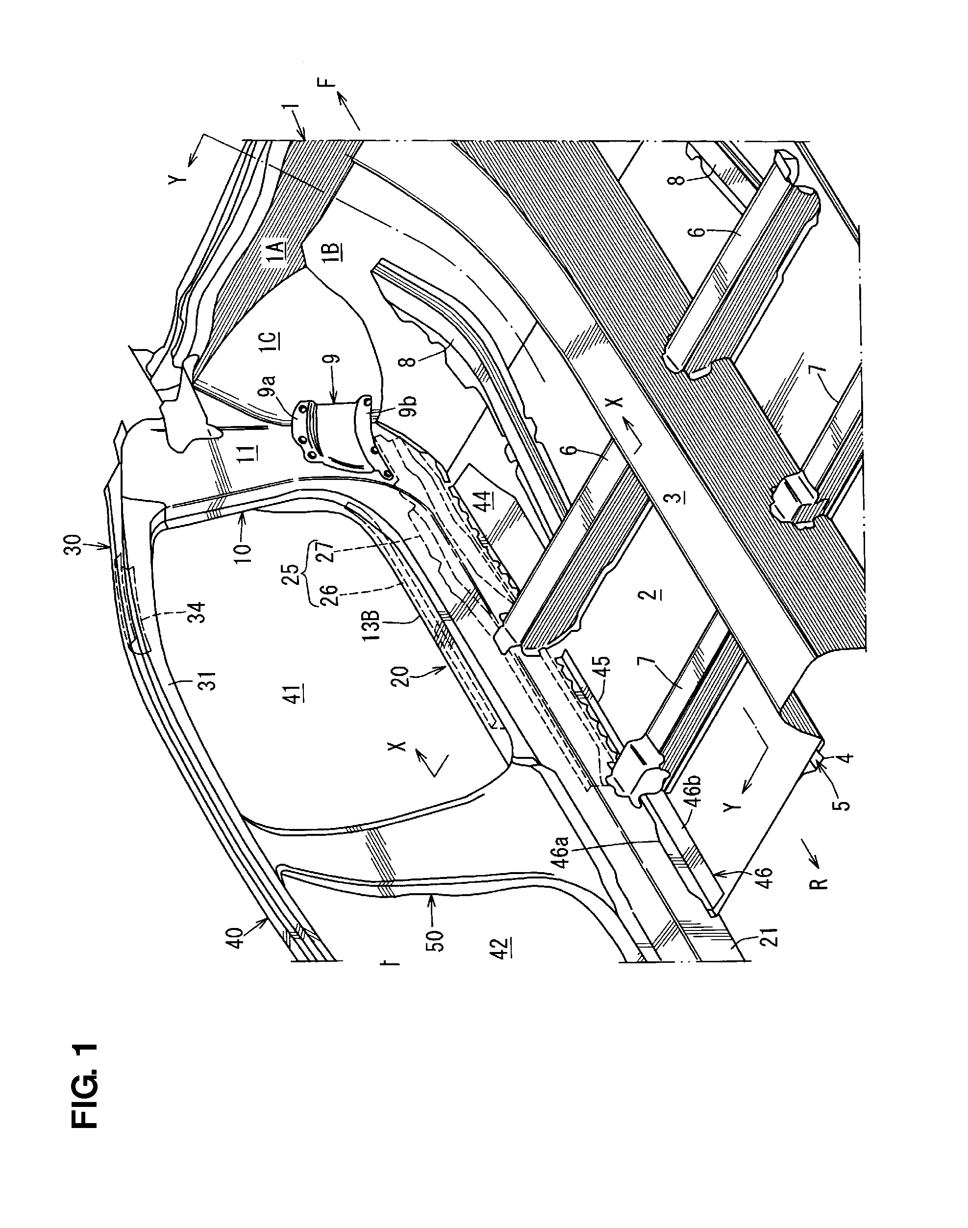 Lower vehicle-body structure of vehicle