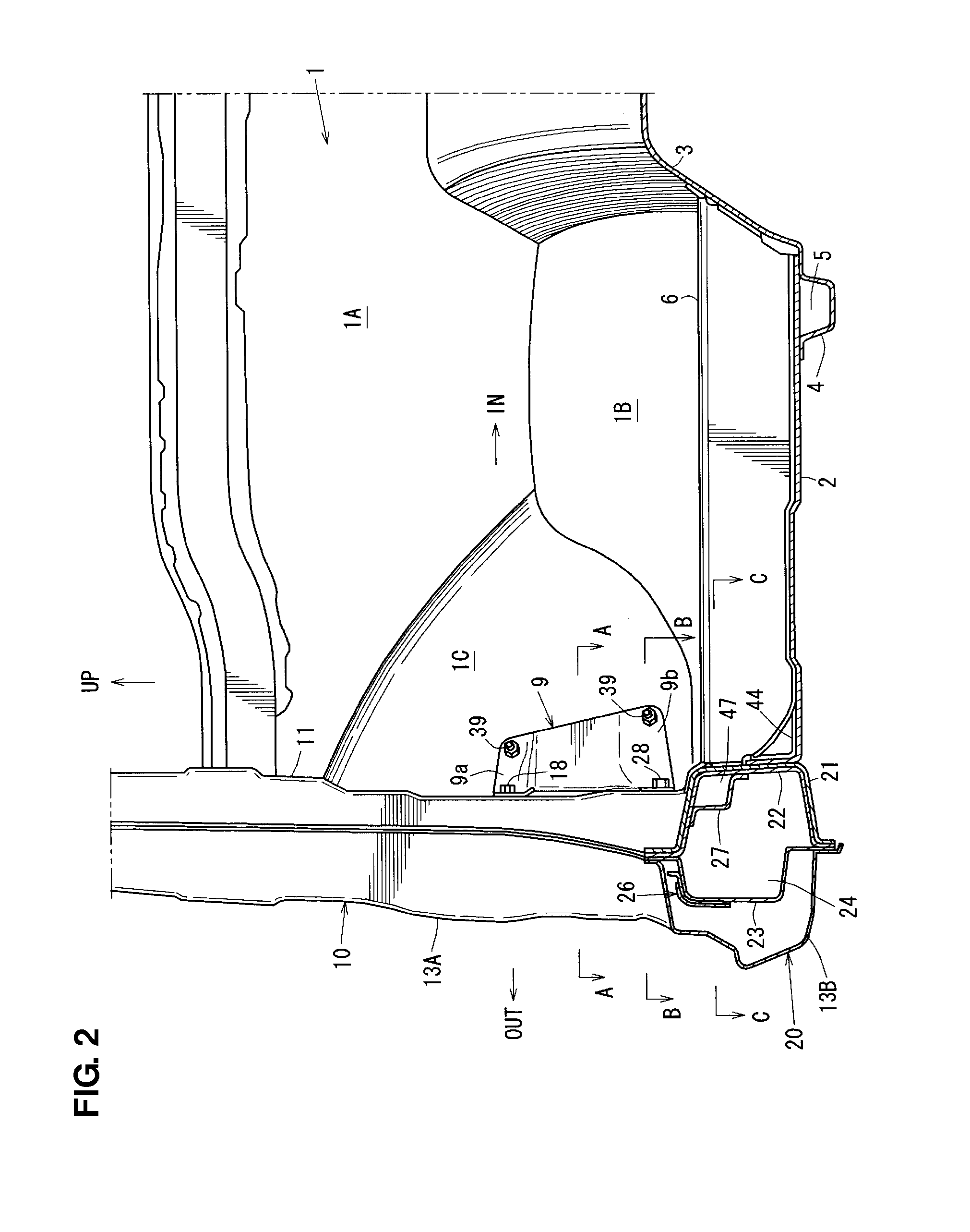 Lower vehicle-body structure of vehicle