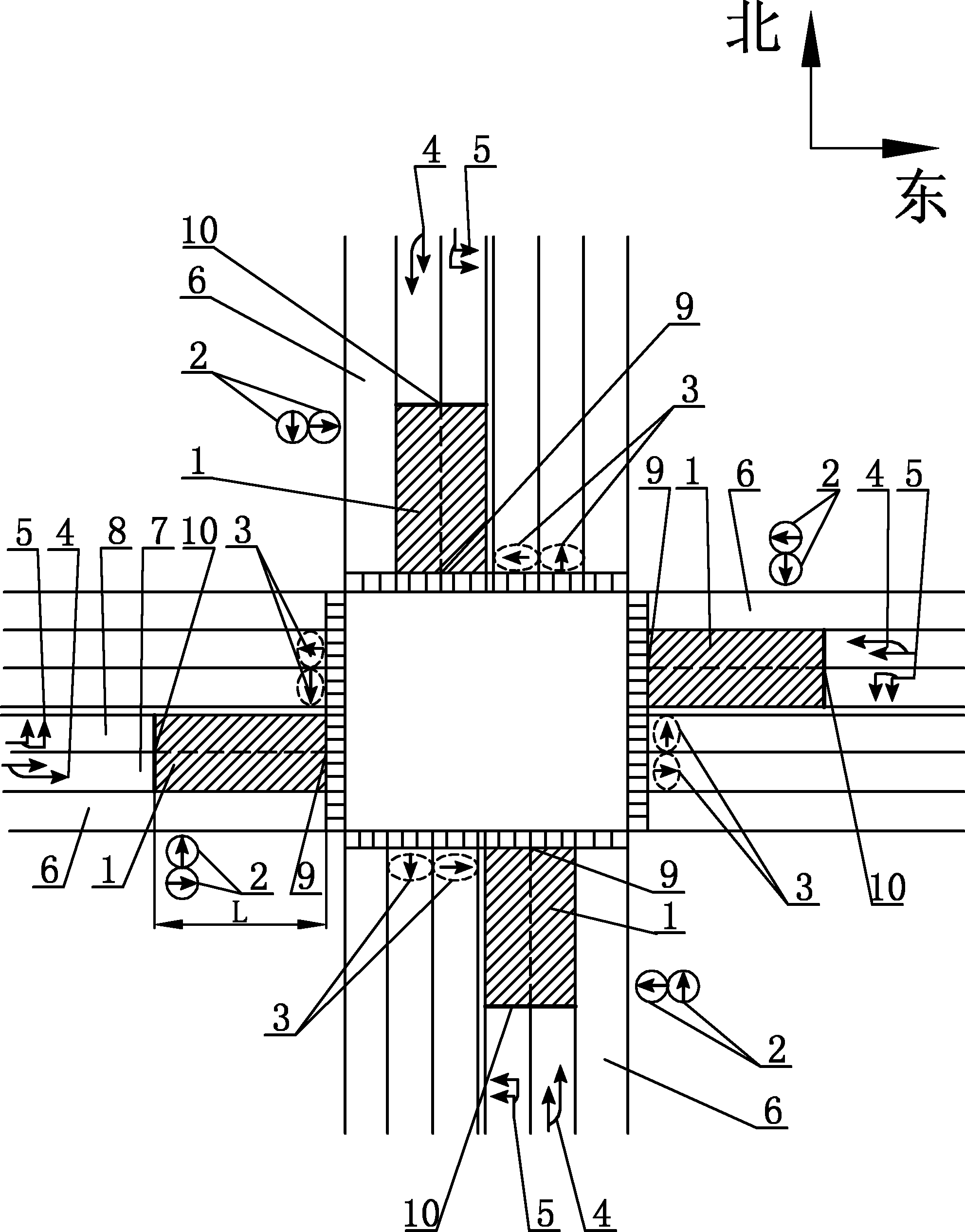 Crossroad traffic control method capable of enhancing vehicle traffic capacity