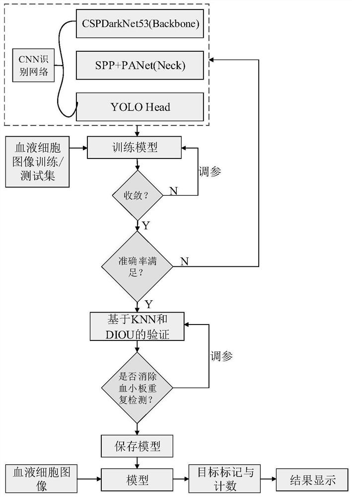 Blood cell image detection and counting method based on convolutional neural network