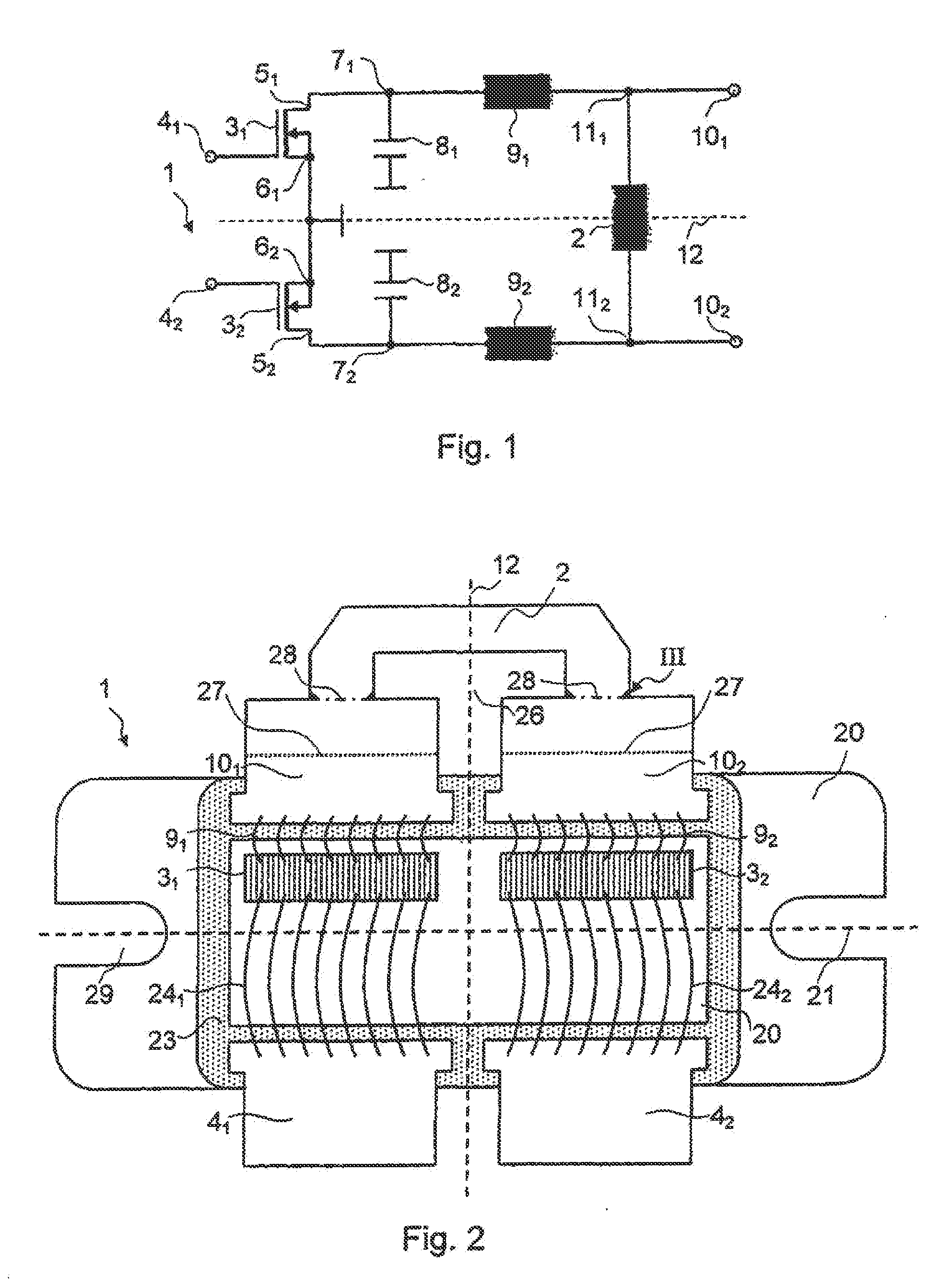 Amplifier Component Comprising A Compensation Element