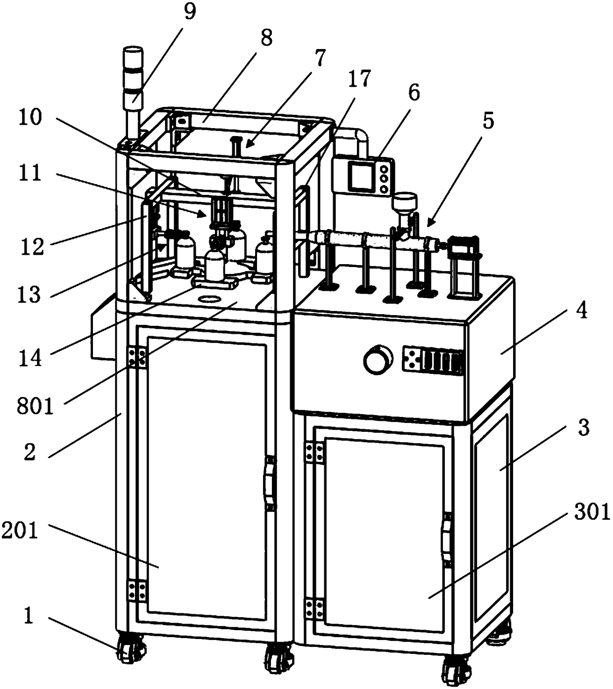 A quantitative packaging machine for powdery medicine