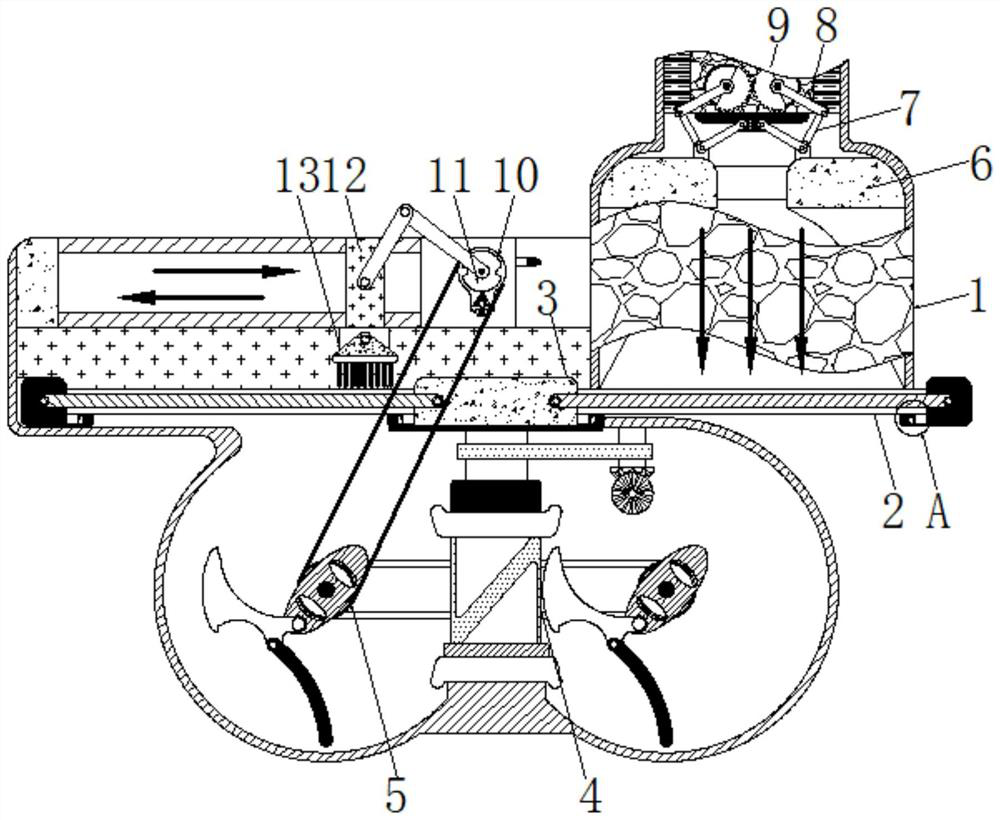 Filtering device for solving the problems that filter screen cannot be automatically replaced and cannot be automatically cleaned