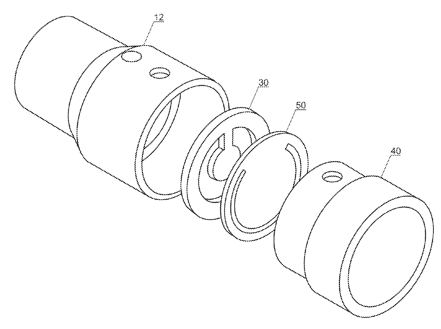 Flow sensor with double obstruction