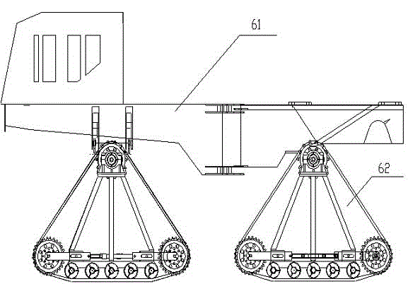 Walking device of tractor