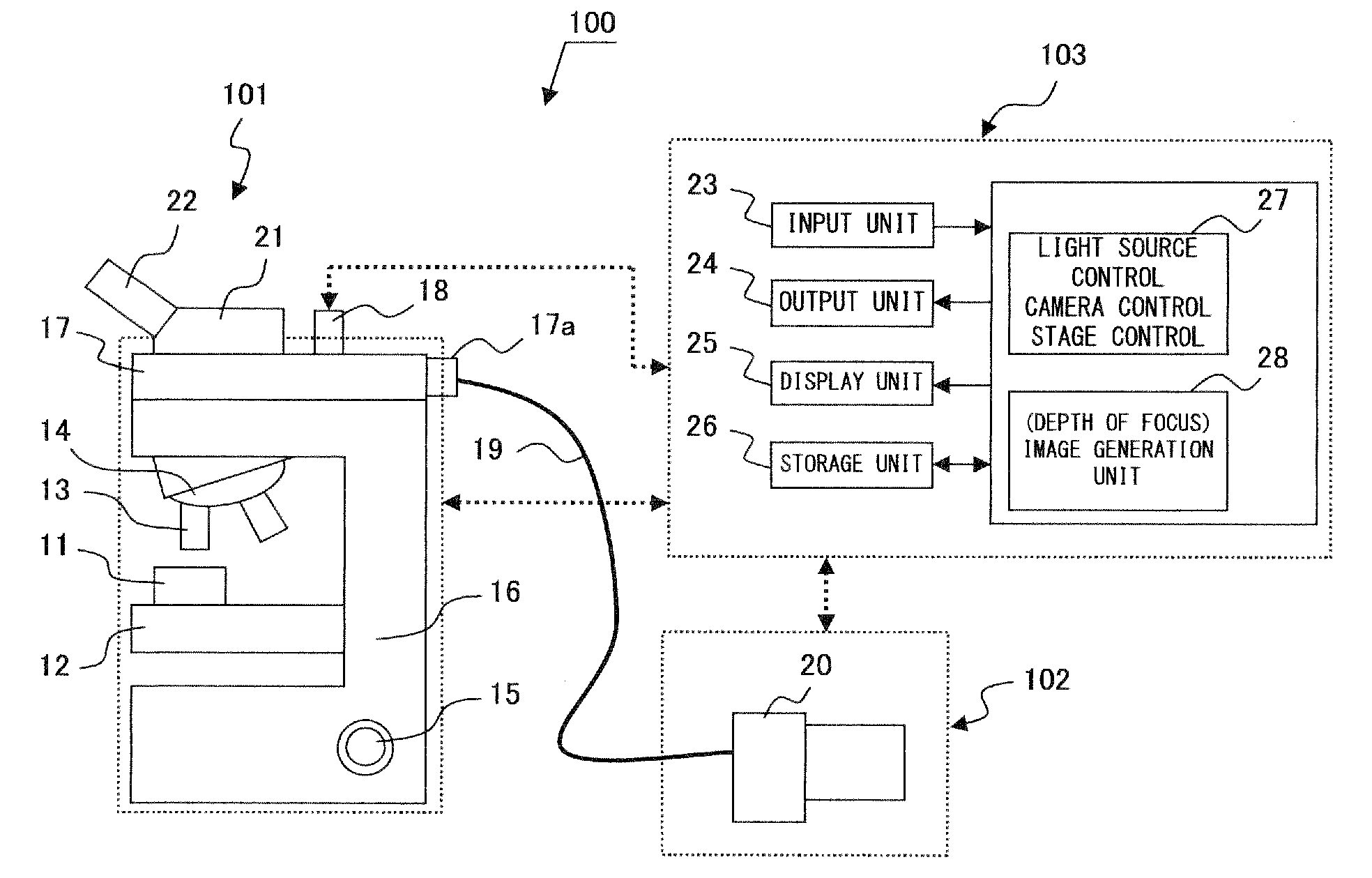 Microscope apparatus and focal-depth enlarged image generation method used therefor