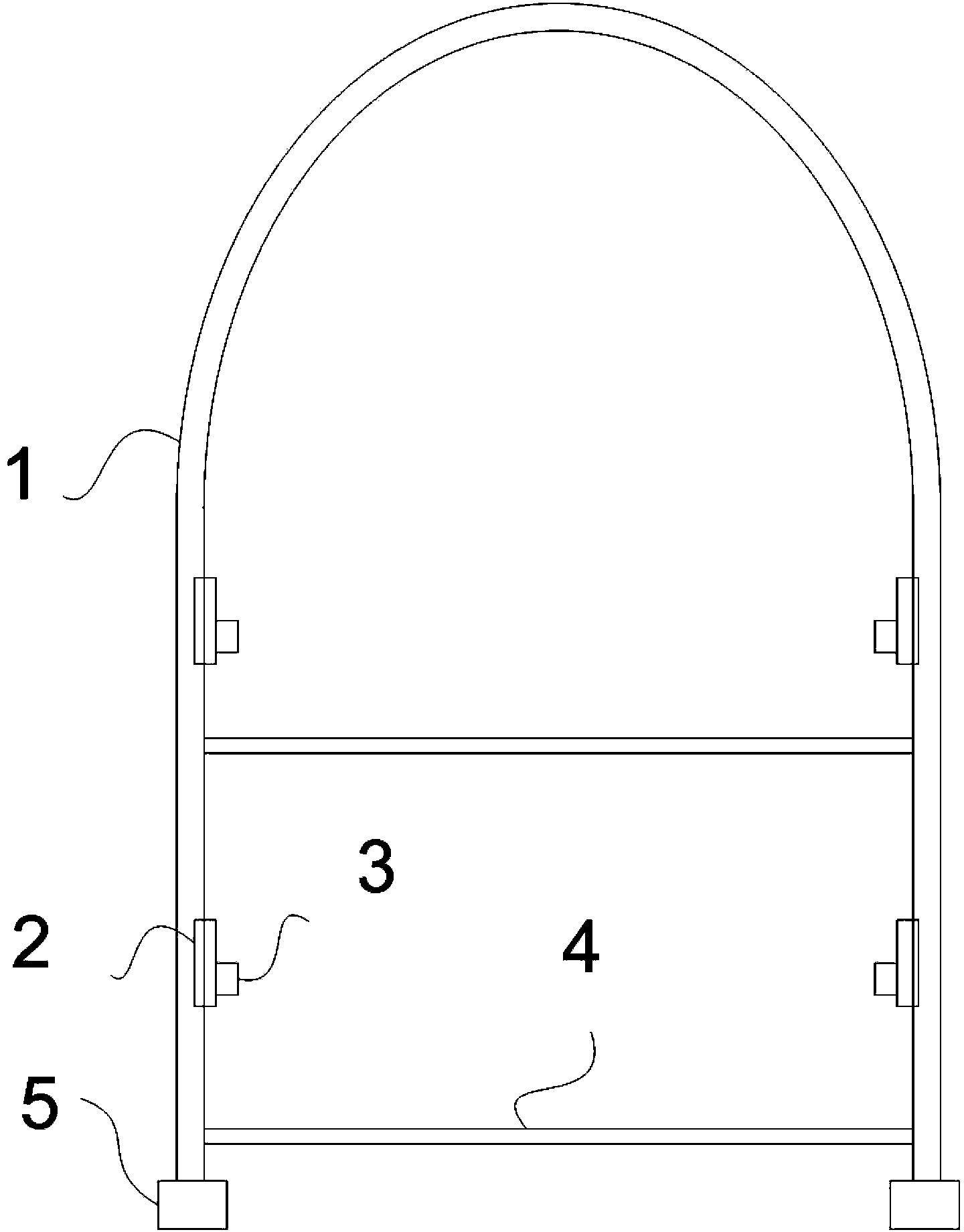 Double-layer carrying rod type gardening exhibition stand