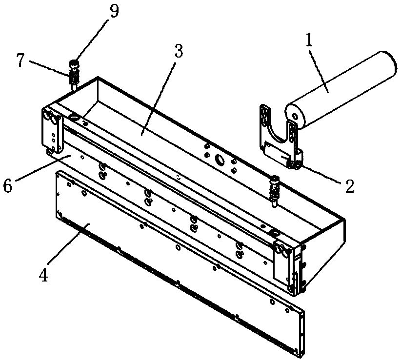 Glue frictioning device applied to printing and textile industries and AB glue coating method