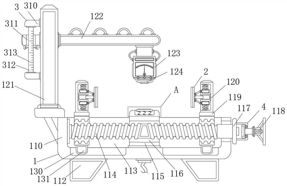 Lithium ion battery processing clamping device with electric quantity detection function