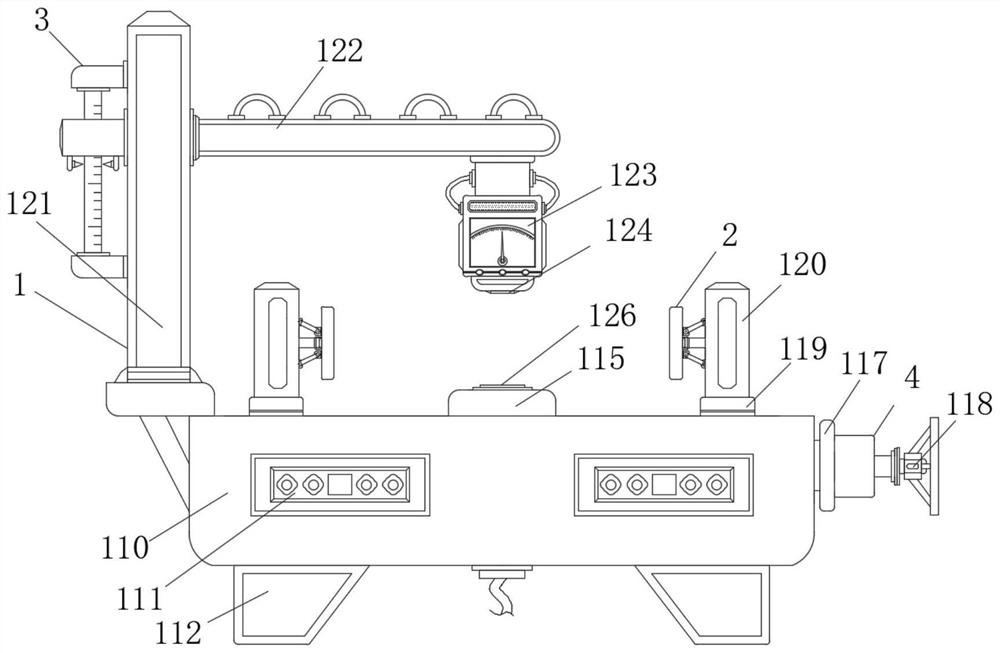 Lithium ion battery processing clamping device with electric quantity detection function