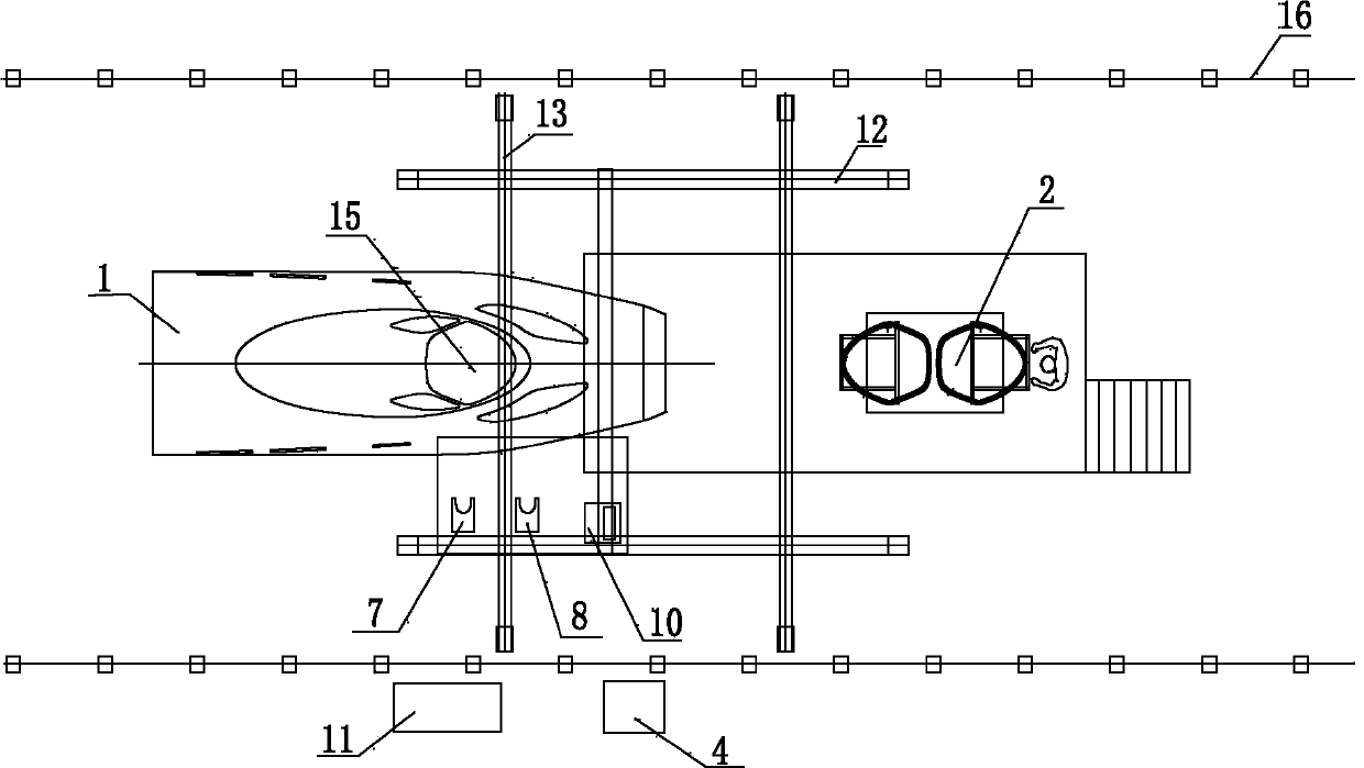 High-speed train front window glass installation device and method