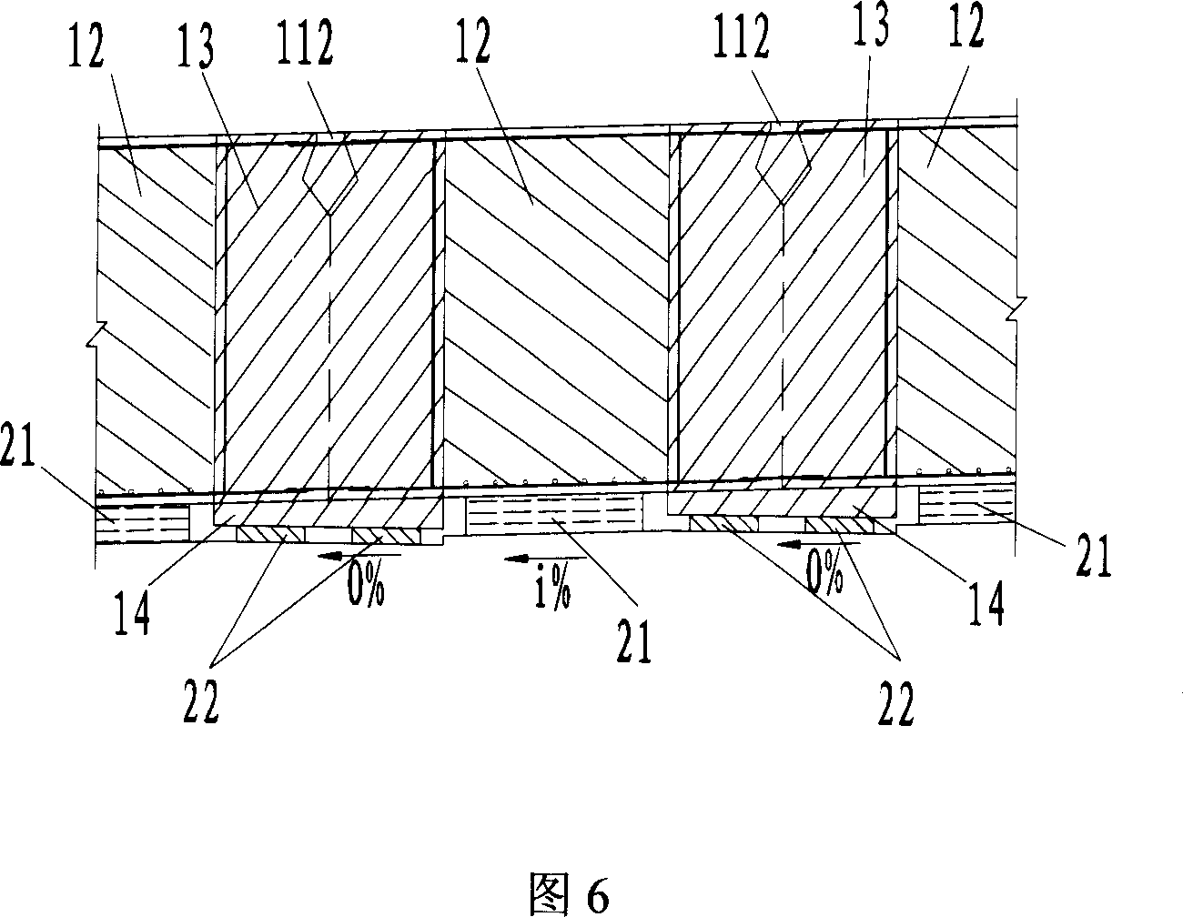 Novel prefabricated concrete hollow slab girder and construction process for building roads and bridges by using same