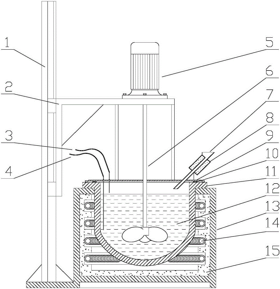 Smelting device and preparing method for antioxidant tin solder alloy