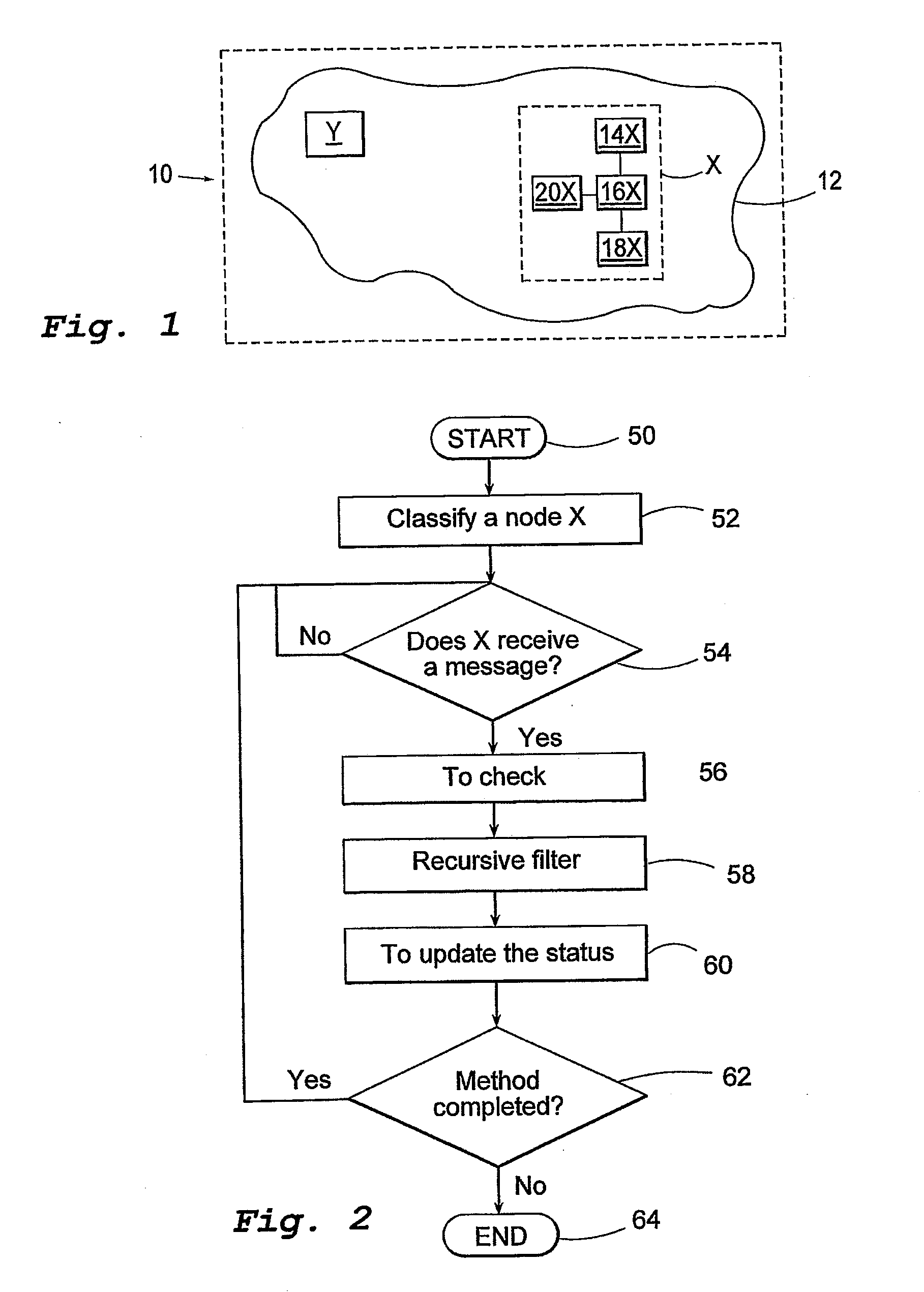 Method for localization of nodes by using partial order of the nodes