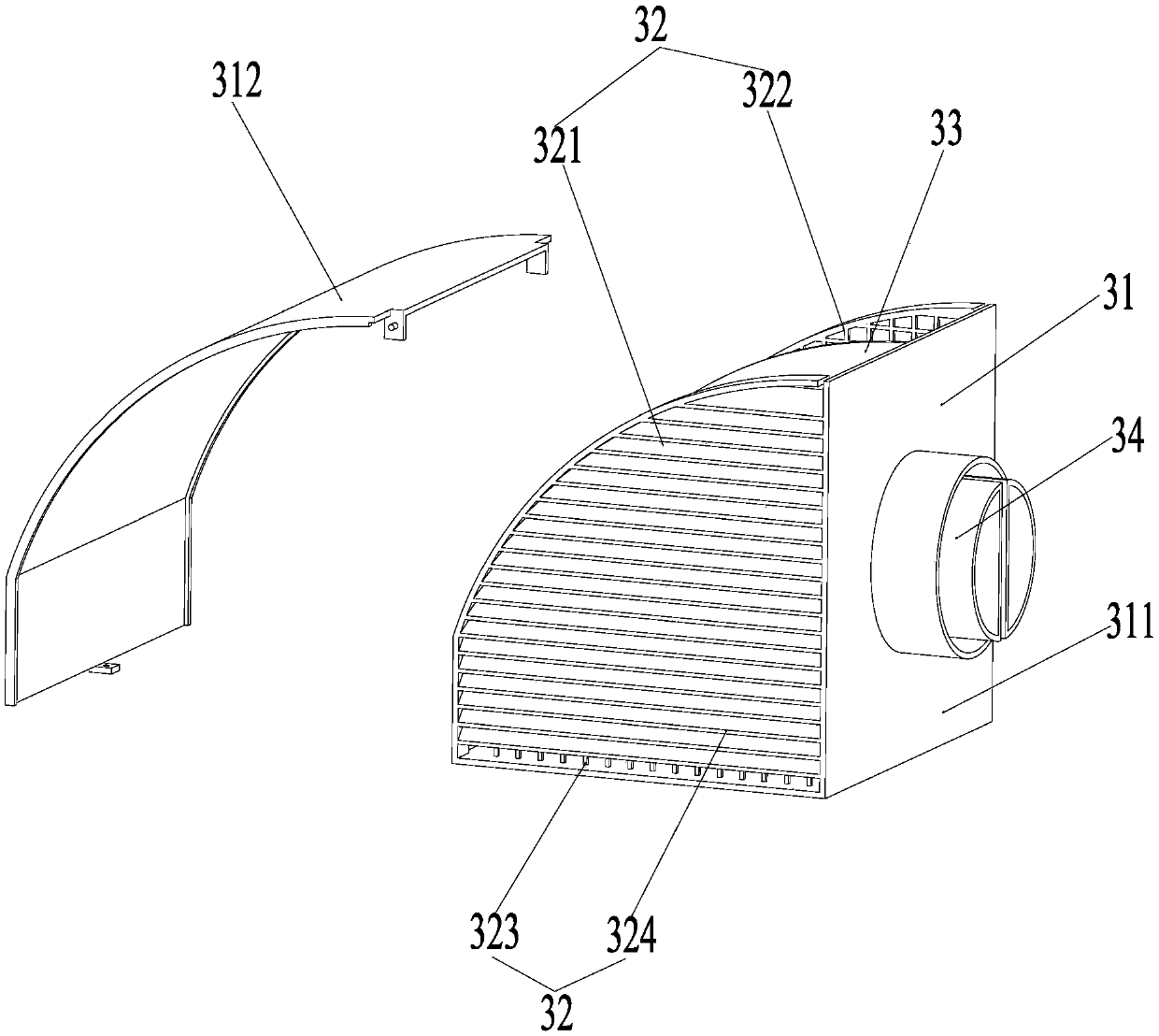 Outdoor connecting pipe structure and air conditioner indoor unit with same