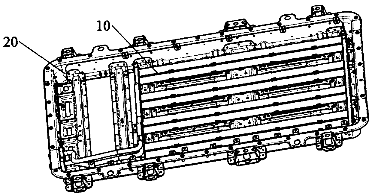 Power battery cooling and heating system