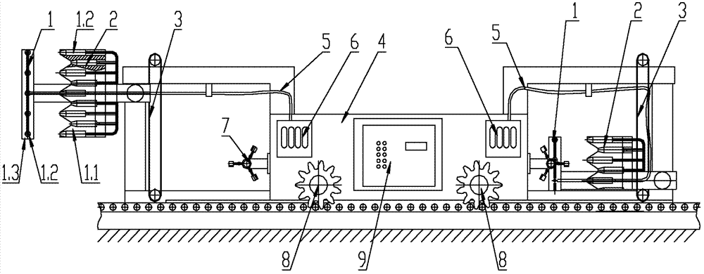 Water cutting falling coal mining method and water cutting falling coal mining machine