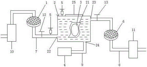 A device and treatment method for degrading organic wastewater by using microorganisms