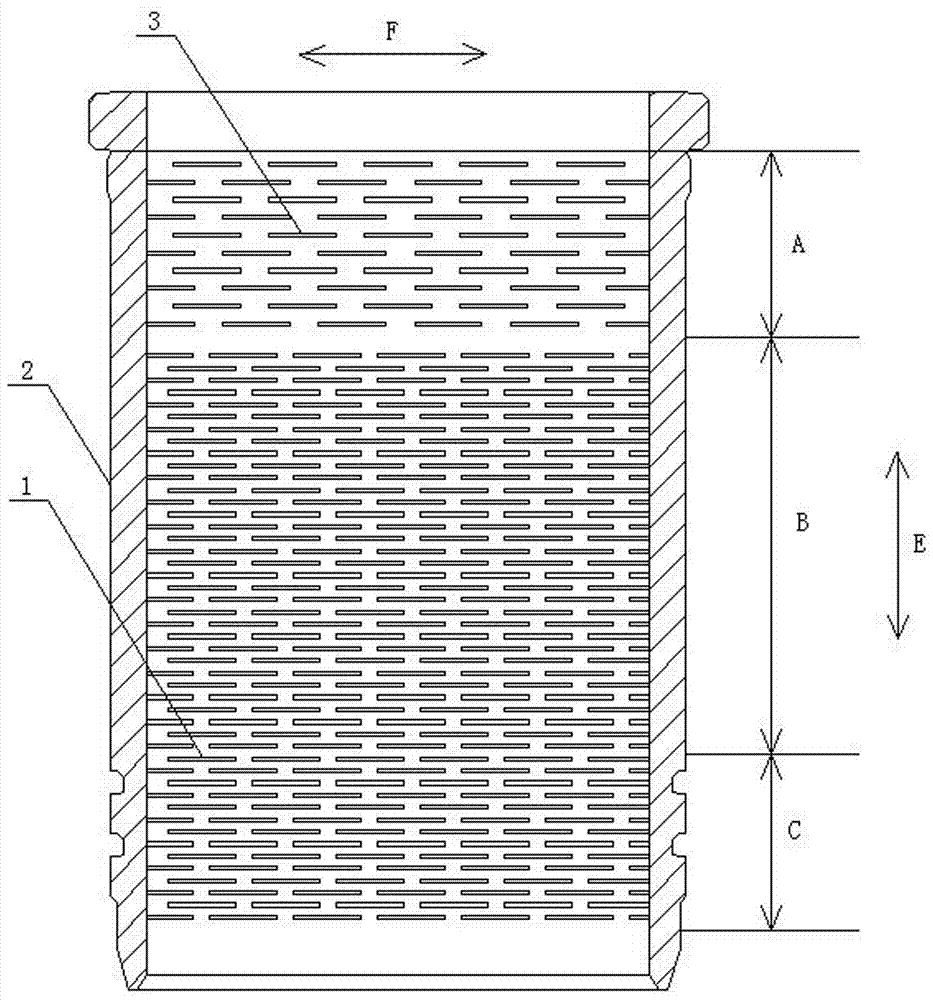 U-shaped laser surface microscopic carving overlapping curve air cylinder sleeve and preparation method thereof