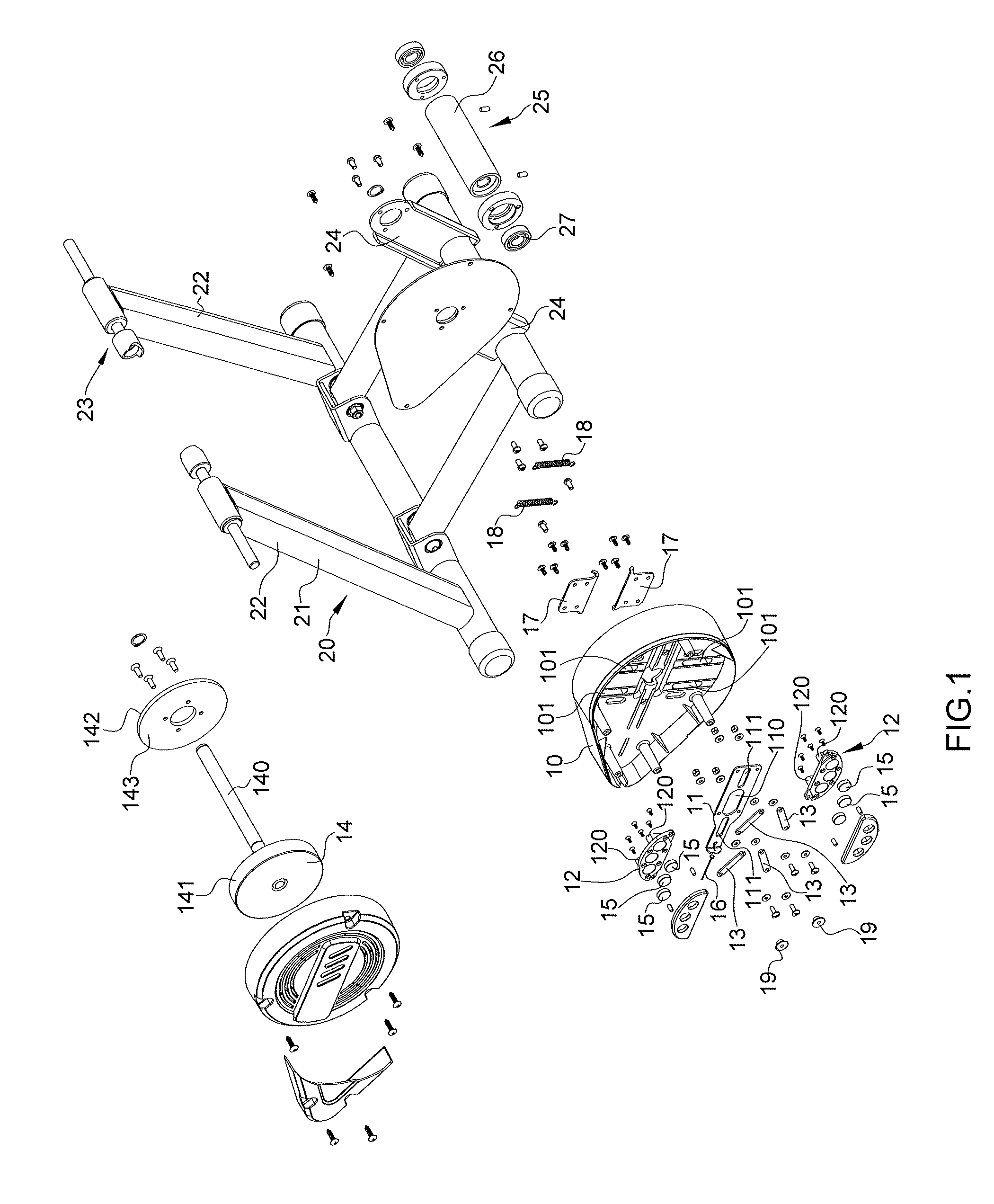 Resistance adjustment device for exerciser