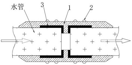 Water pipe connector with water seepage gradual change early warning function