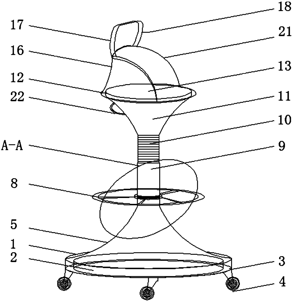 Novel safe ABS barstool