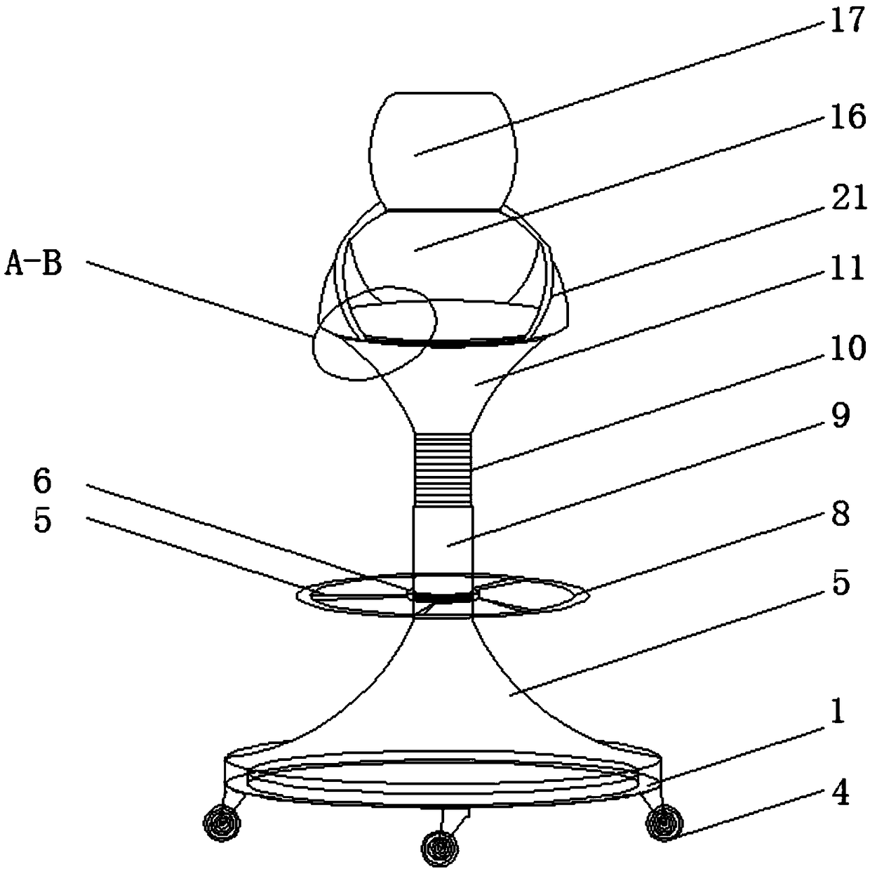 Novel safe ABS barstool