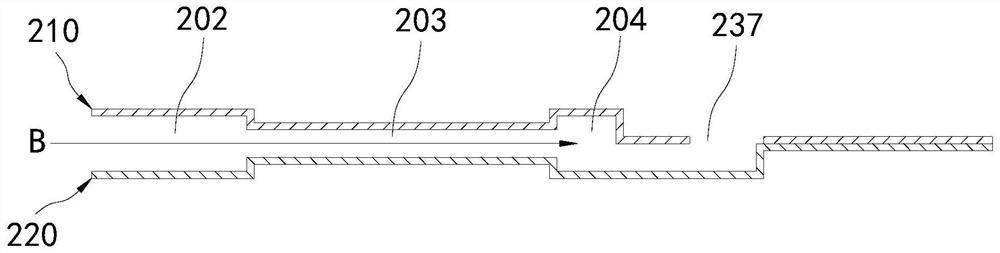 Bipolar plate fluid inlet and outlet area, bipolar plate and fuel cell