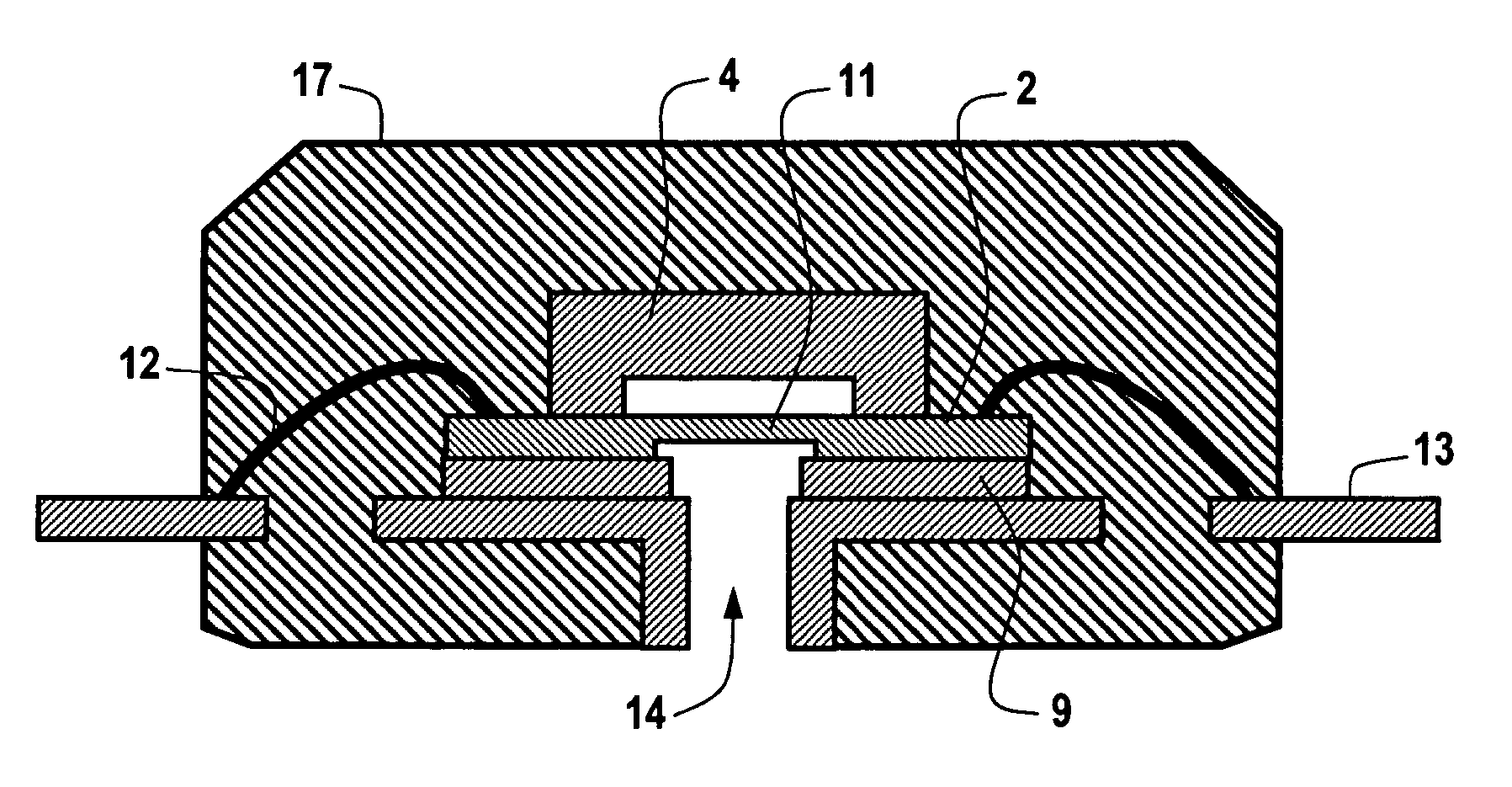 Vacuum sealed surface acoustic wave pressure sensor