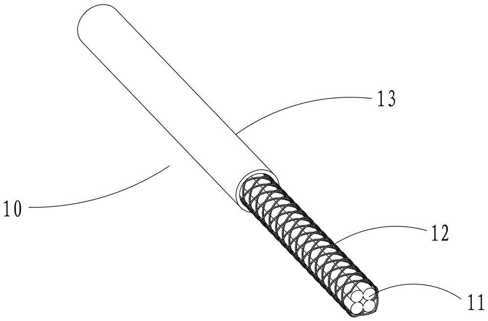 Processing device of shielding layer at end part of shielding cable