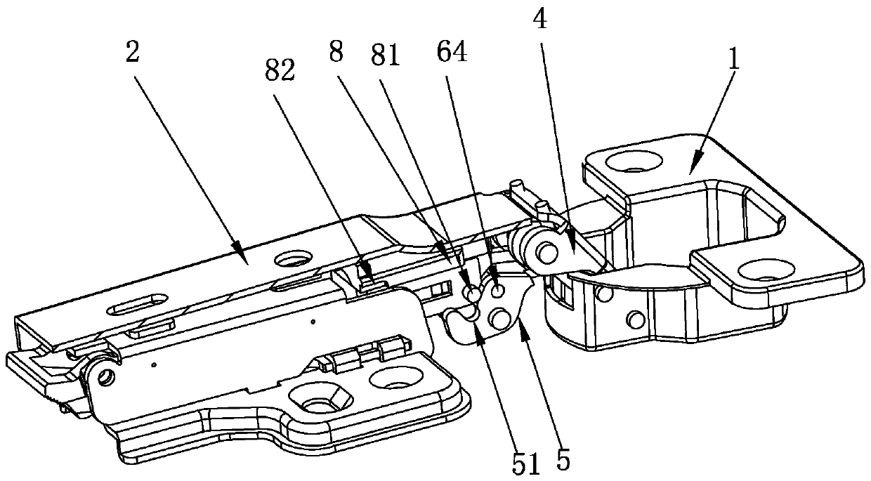 Compact furniture buffer hinge