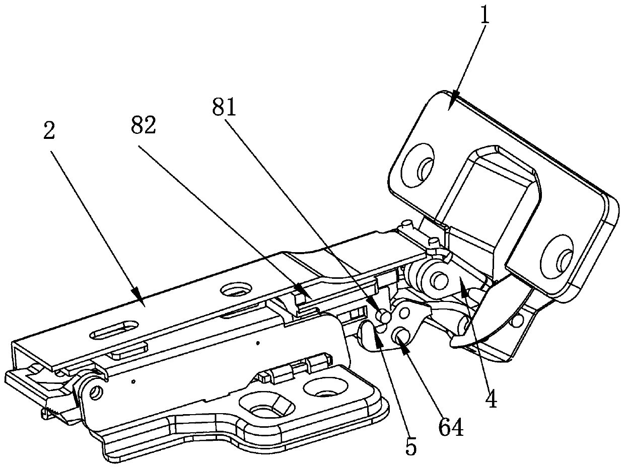 Compact furniture buffer hinge