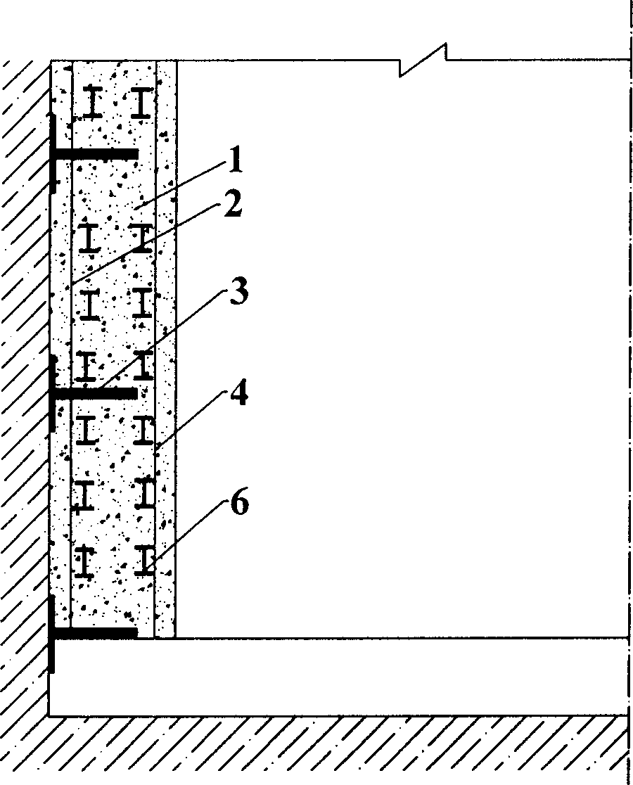 Single layer well wall with connecting plate and its constructing method