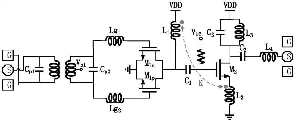 Broadband frequency multiplier with transconductance enhancement technology and double-LC matching network