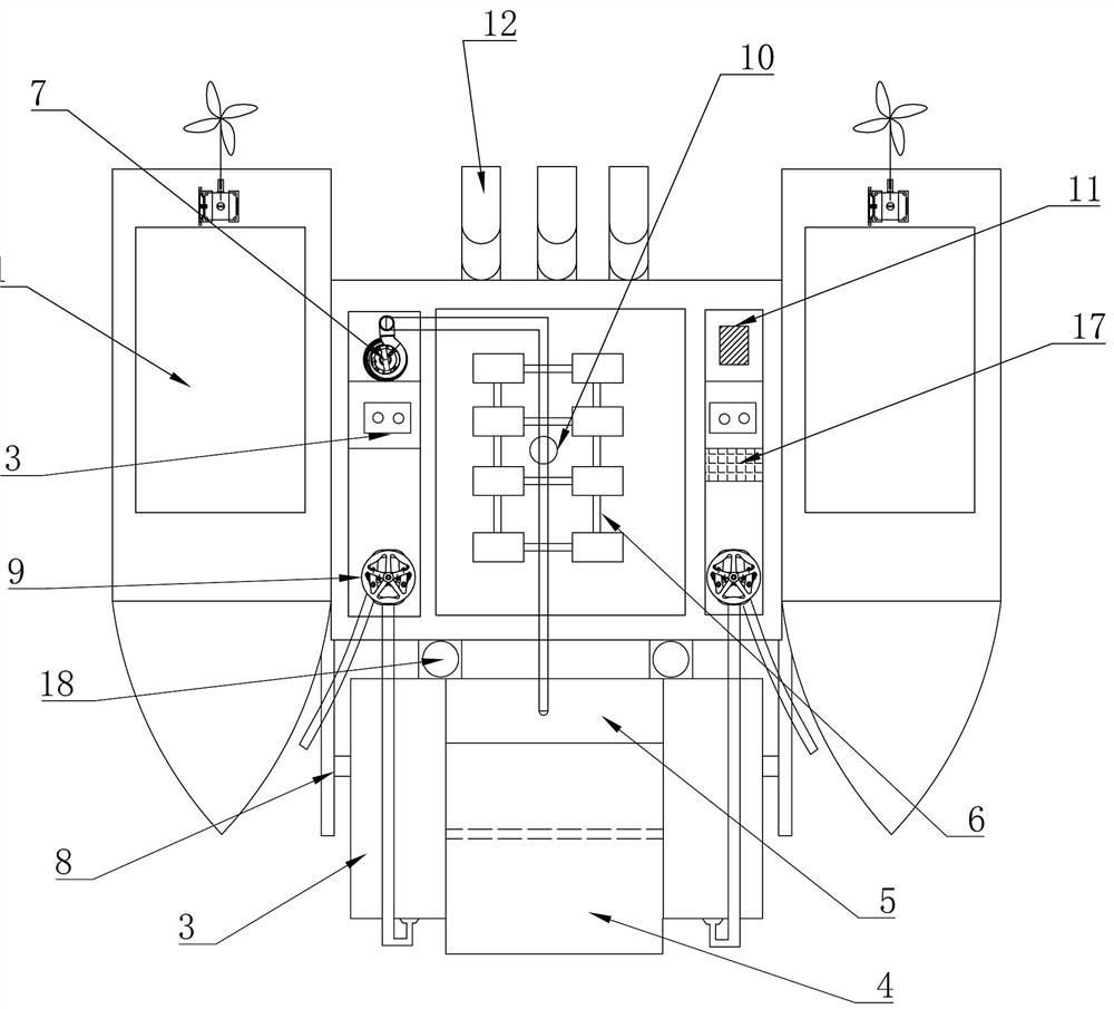 Rapid recovery device for offshore oil pollution