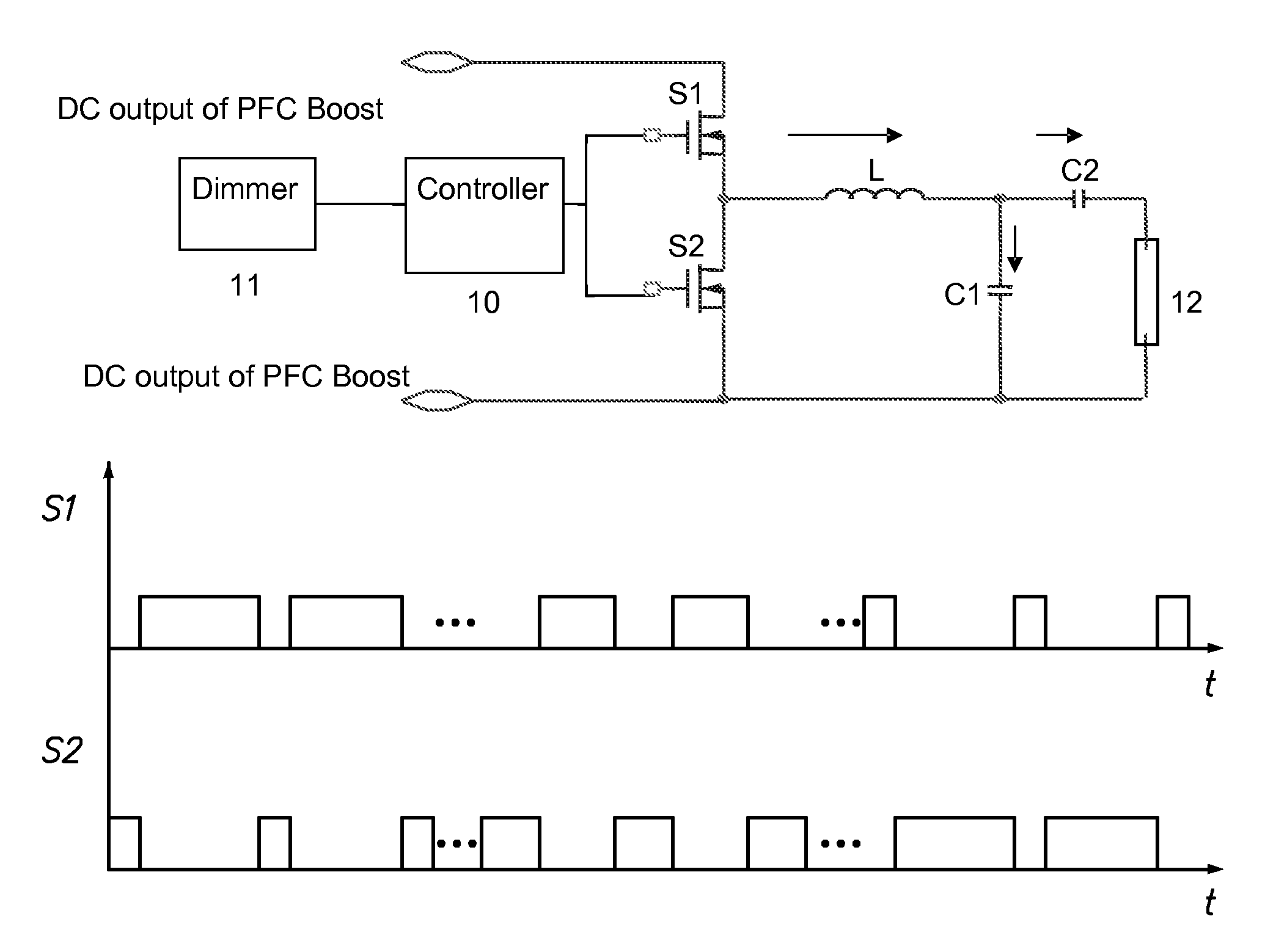 Mixed mode control for dimmable fluorescent lamp