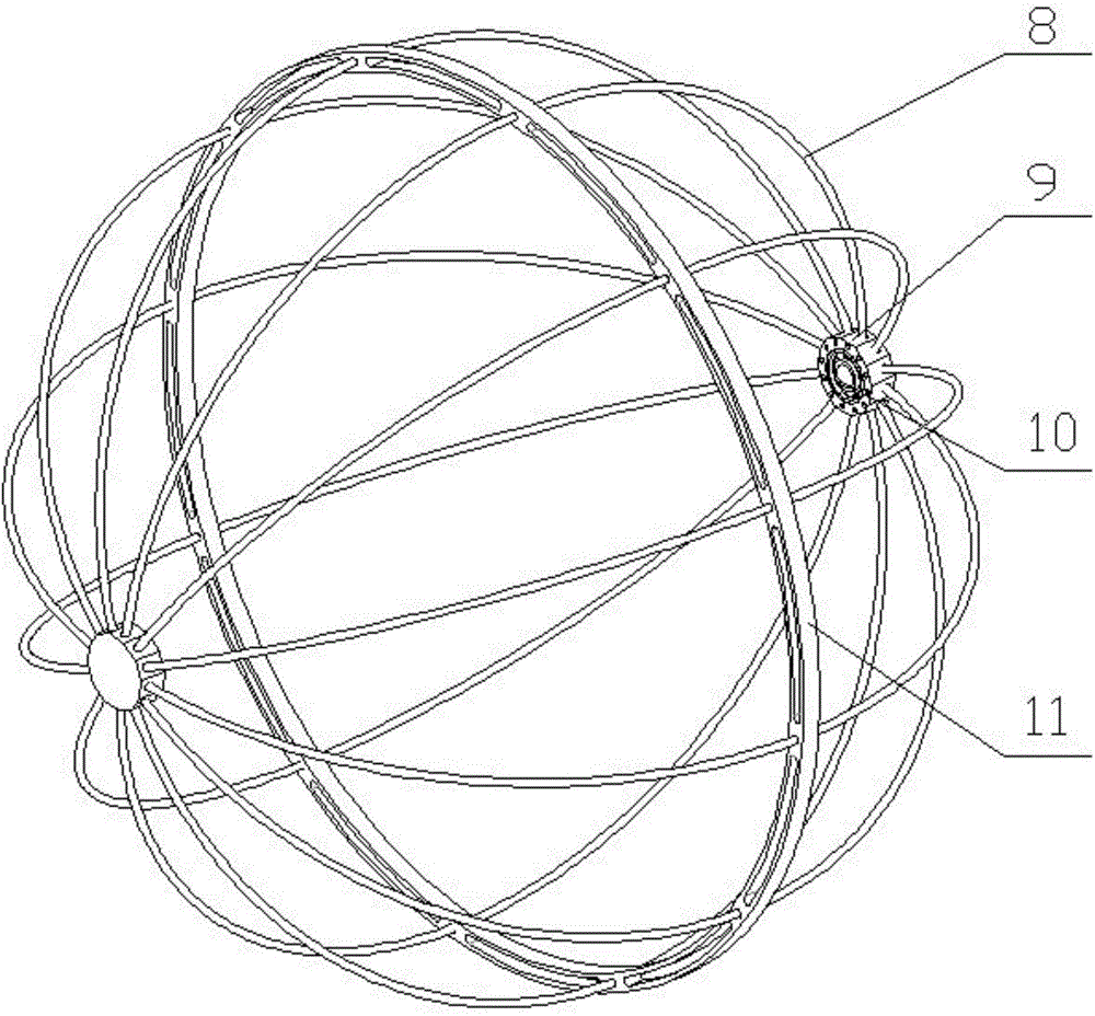 Spherical mechanism for quad-rotor amphibious robot